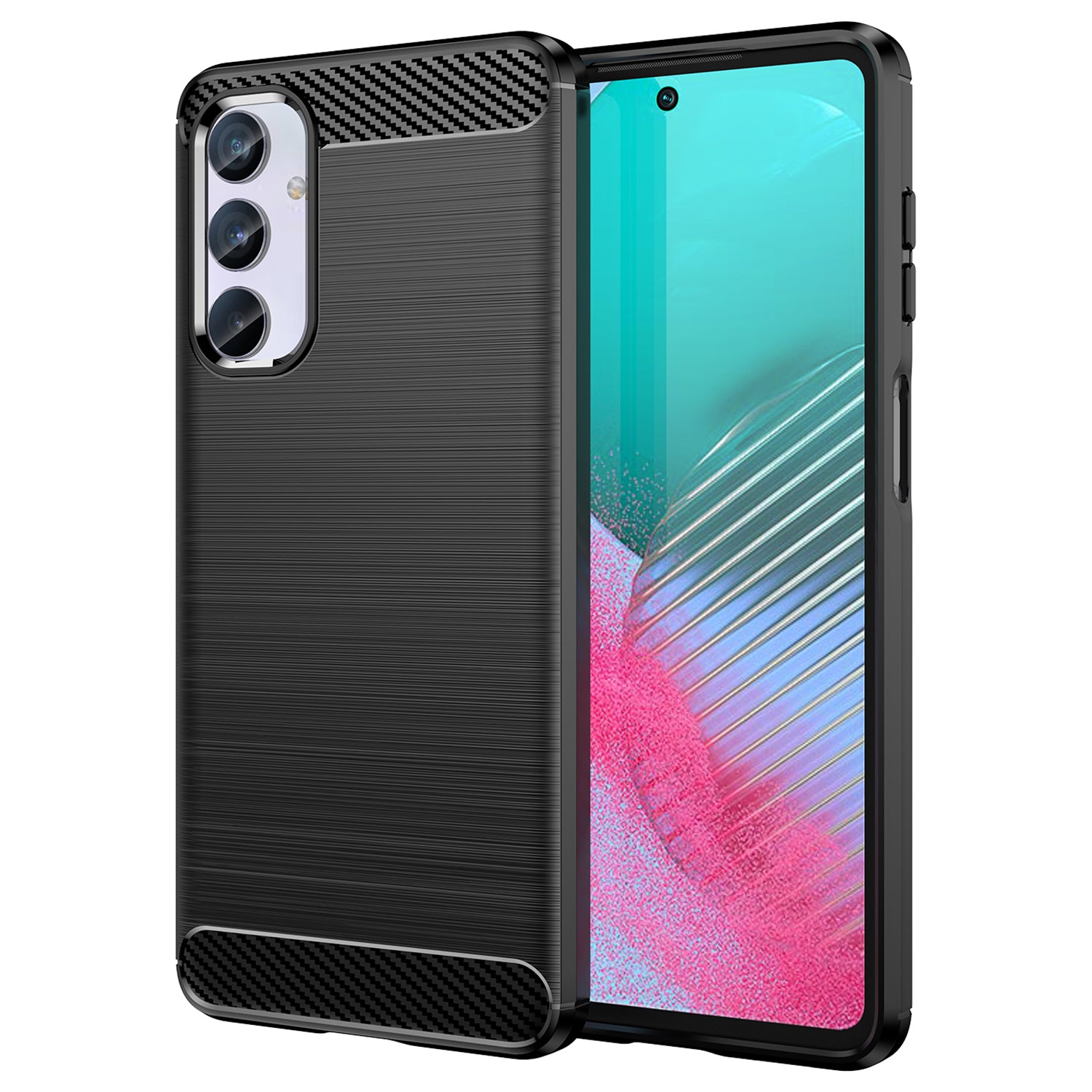 Børstet skal til Samsung Galaxy M54 5G / F54 5G Carbon Fiber Texture Telefoncover Telefon TPU Cover Børstet skal til Samsung Galaxy M54 5G / F54 5G Carbon Fiber Texture Telefoncover Telefon TPU Cover